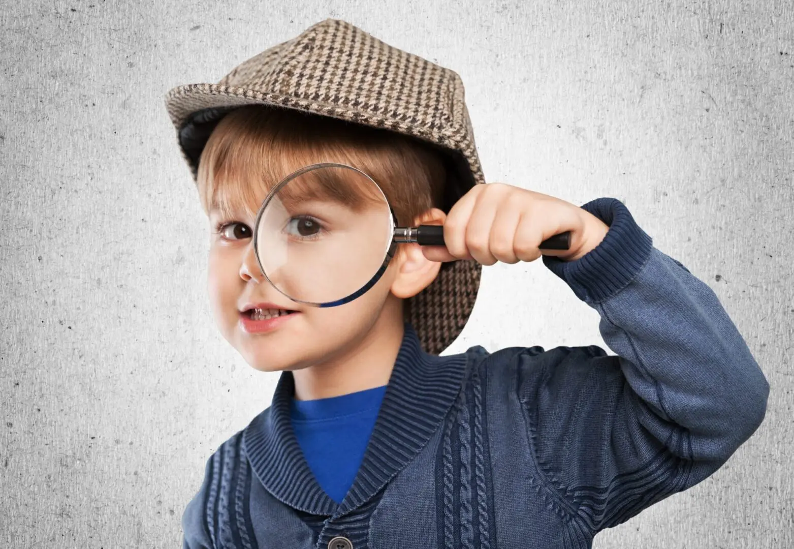 Hipster funny kid. Trendy fashion concept