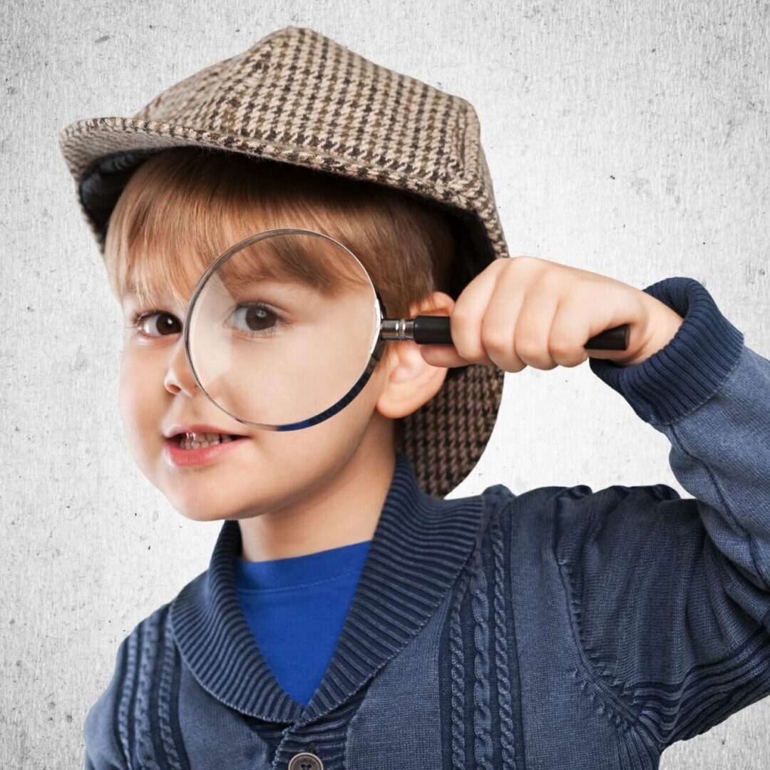 Hipster funny kid. Trendy fashion concept